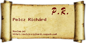 Pelcz Richárd névjegykártya