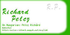 richard pelcz business card